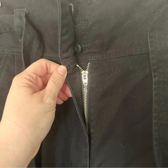 Wilfred Free Aritizia Black High Rise Paper Bag Pants with Tie Size 10 - Picture 5 of 11